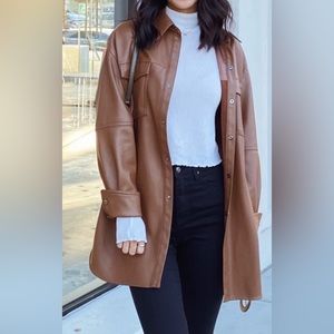 Zara faux leather jacket